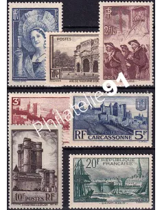 Timbres n° 388 à 394 neufs, collection timbres France