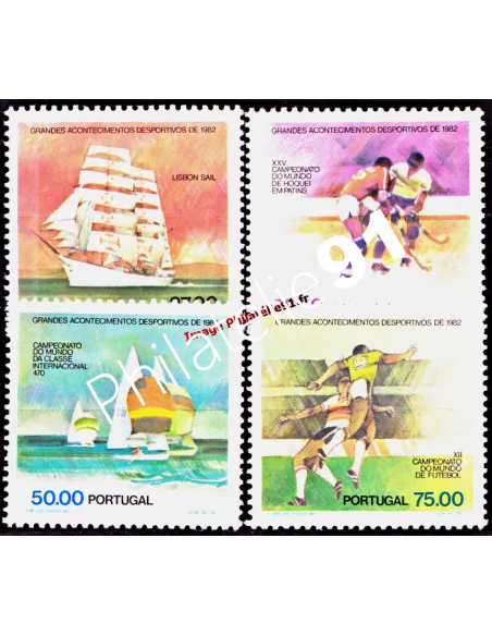 PORTUGAL - n° 1537 à 1540 - Evènements sportifs de 1982