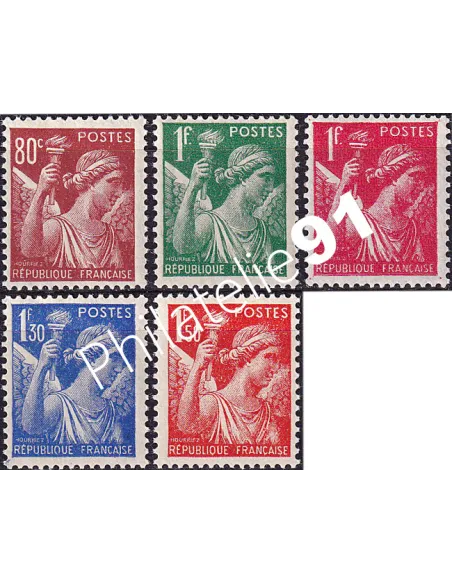 Timbres n° 431 à 435 neufs, collection timbres France