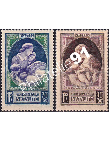Timbres n° 440 à 441 neufs, collection timbres France