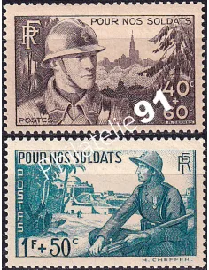 Timbres n° 451 à 452 neufs, collection timbres France