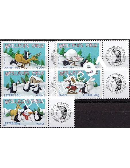n° 3853A au n° 3857A - "Meilleurs Voeux" Cérès