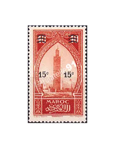 MAROC, n° 124 charnière, collection timbres colonies françaises