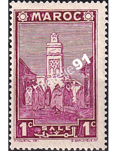 MAROC, n° 163 charnière, collection timbres colonies françaises