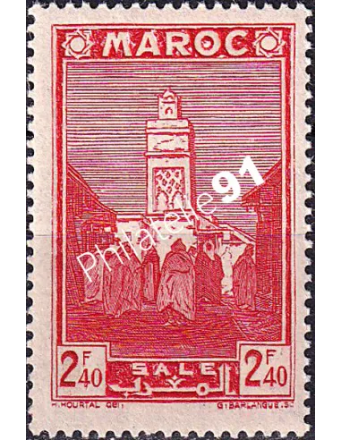 MAROC, n° 190 charnière, collection timbres colonies françaises