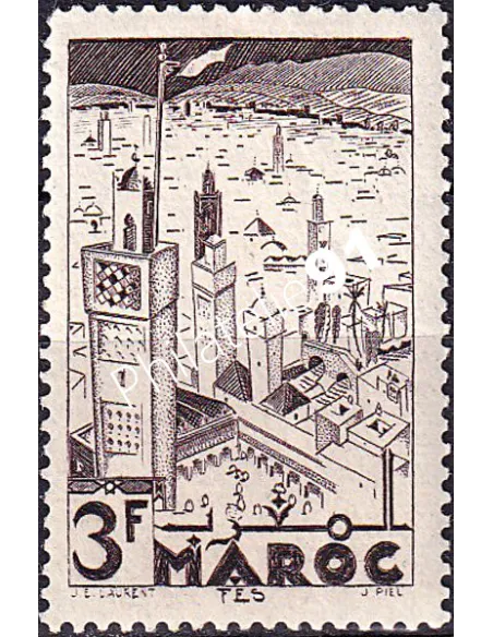 MAROC, n° 193 charnière, collection timbres colonies françaises