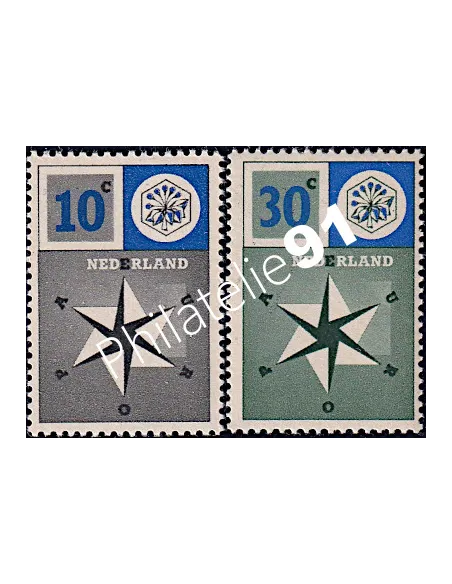 Timbres des Pays-Bas n° 678 à 679 - EUROPA 1957 - timbre EUROPA