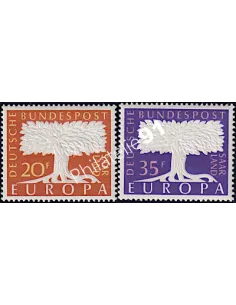 Timbres de Sarre n° 384 et 385 - EUROPA 1957