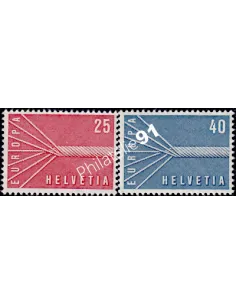 Timbres de Suisse n° 595 à 596 - EUROPA 1957