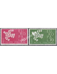 Timbres d'Italie n° 858 à 859 - EUROPA 1961