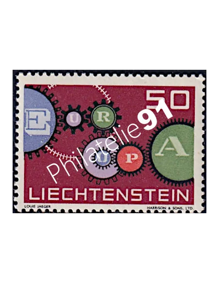 Timbre du Liechtenstein n° 364 - EUROPA 1961