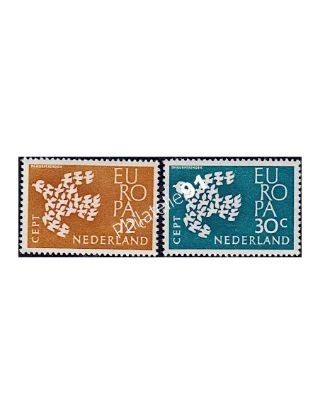 Timbres des PAYS-BAS n° 738 à 739 - EUROPA 1961