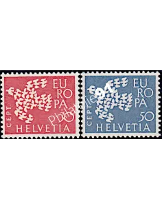 Timbres de Suisse  n° 682 et 683 - EUROPA 1961