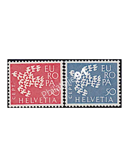 Timbres de Suisse  n° 682 et 683 - EUROPA 1961