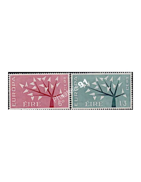 Timbres d'Irlande n° 155 à 156 - EUROPA 1962