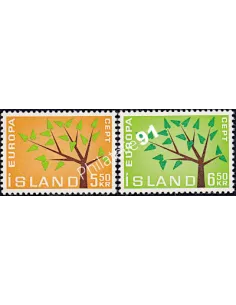 Timbres d'Islande n° 319 et 320 - EUROPA 1961