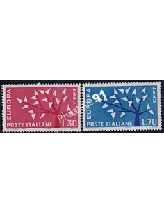 Timbres d'Italie n° 873 à 874 - EUROPA 1962