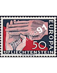 Timbre du Liechtenstein n° 366 - EUROPA 1962