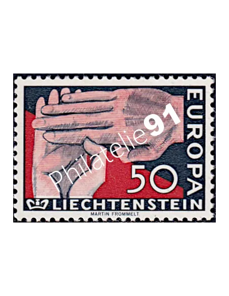 Timbre du Liechtenstein n° 366 - EUROPA 1962