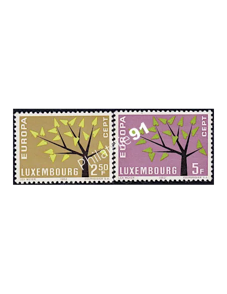 Timbres du LUXEMBOURG n° 612 et 613 - EUROPA 1962