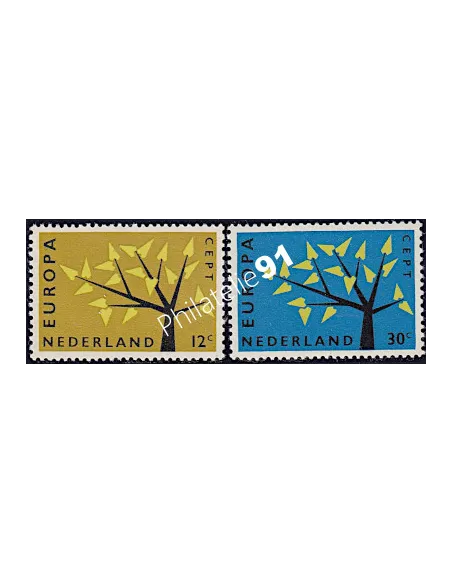 Timbres des PAYS-BAS n° 758 à 759 - EUROPA 1962