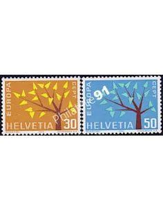 Timbres de SUISSE n° 698 et 699 - EUROPA 1962