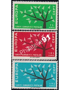 TURQUIE n° 1627 à 1629 - EUROPA 1962, collection timbres EUROPE