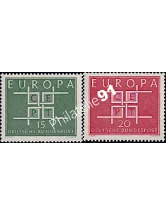 Timbres d'Allemagne n° 278 et 279 - EUROPA 1963