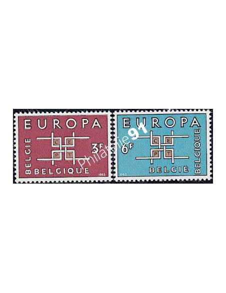 Timbres de BELGIQUE n° 1260 à 1261 - EUROPA 1963