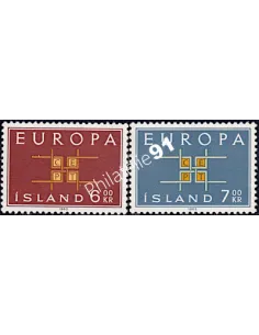 Timbres d'Islande n° 328 et 329 - EUROPA 1963