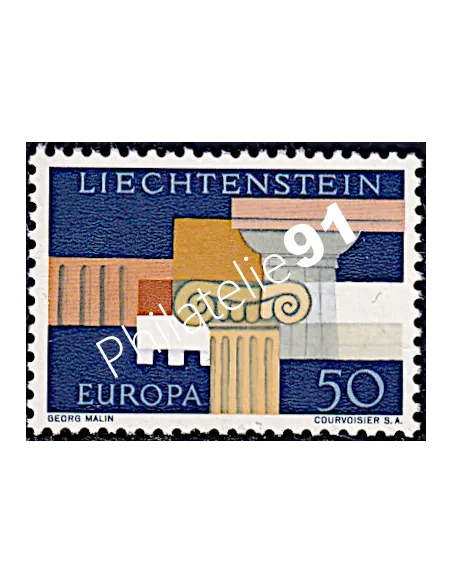 Timbre du Liechtenstein n° 381 - EUROPA 1963