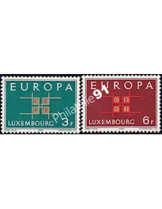 Timbres du LUXEMBOURG n° 634 et 635 - EUROPA 1963