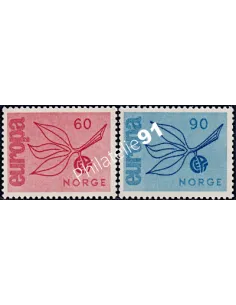 NORVÈGE n° 486 et 487, EUROPA 1965, collection de timbres d'europe