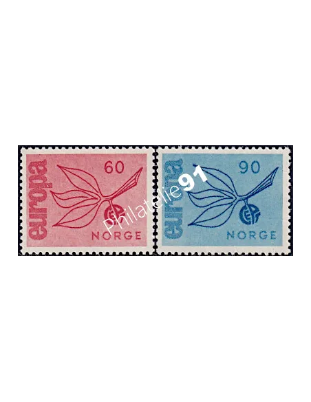 NORVÈGE n° 486 et 487, EUROPA 1965, collection de timbres d'europe