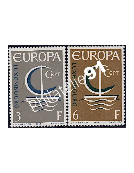 UXEMBOURG n° 684 et 685, EUROPA 1966, collection de timbres d'Europe