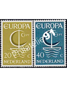 Timbres des PAYS-BAS n° 837 et 838 - EUROPA 1966