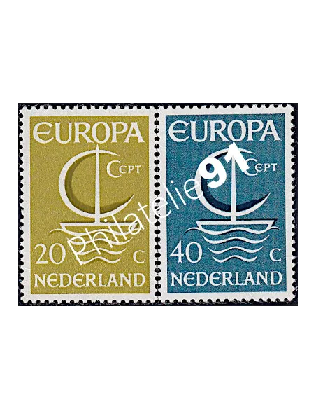 Timbres des PAYS-BAS n° 837 et 838 - EUROPA 1966
