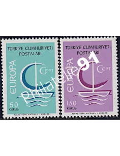 timbres de Turquie n° 1796 et 1797 - EUROPA 1966