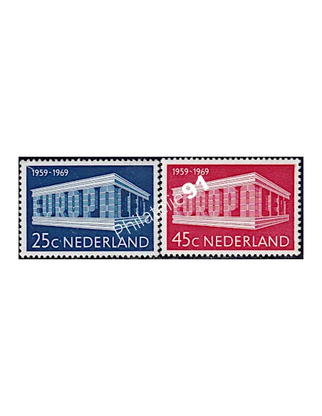 Timbres des Pays-Bas n° 893 à 894, Europa 1969, timbres d'Europe