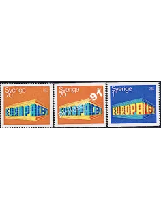suede n° 615, 615a, 616 - EUROPA 1969, timbres d'Europe