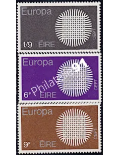 Timbres d’Irlande n° 241 à 243 - EUROPA 1970