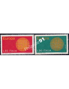 Timbre d’Italie n° 1047 à 1048 - EUROPA 1970