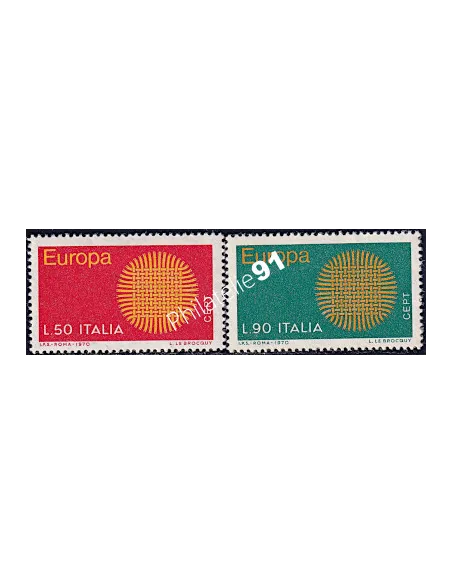 Timbre d’Italie n° 1047 à 1048 - EUROPA 1970