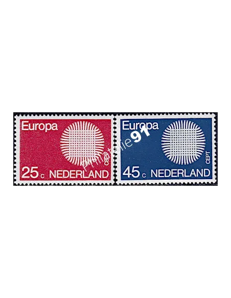 Timbres des Pays-Bas n° 914-915, EUROPA 1970, timbres d'europe