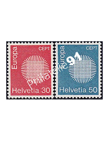 Timbre de SUISSE n° 855 à 856 - EUROPA 1970