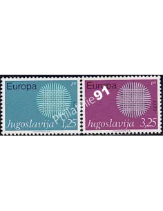 Timbres de YOUGOSLAVIE n° 1269 à 1270 - EUROPA 1970