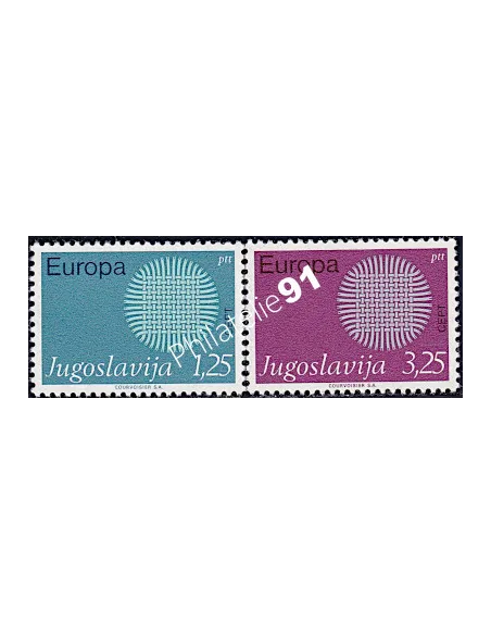 Timbres de YOUGOSLAVIE n° 1269 à 1270 - EUROPA 1970