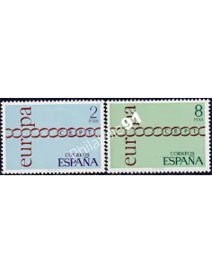 Timbre d’Espagne n° 1686 à 1687 - EUROPA 1971