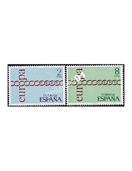 Timbre d’Espagne n° 1686 à 1687 - EUROPA 1971