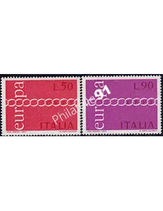 Timbre d’Italie n° 1072 à 1073 - EUROPA 1970